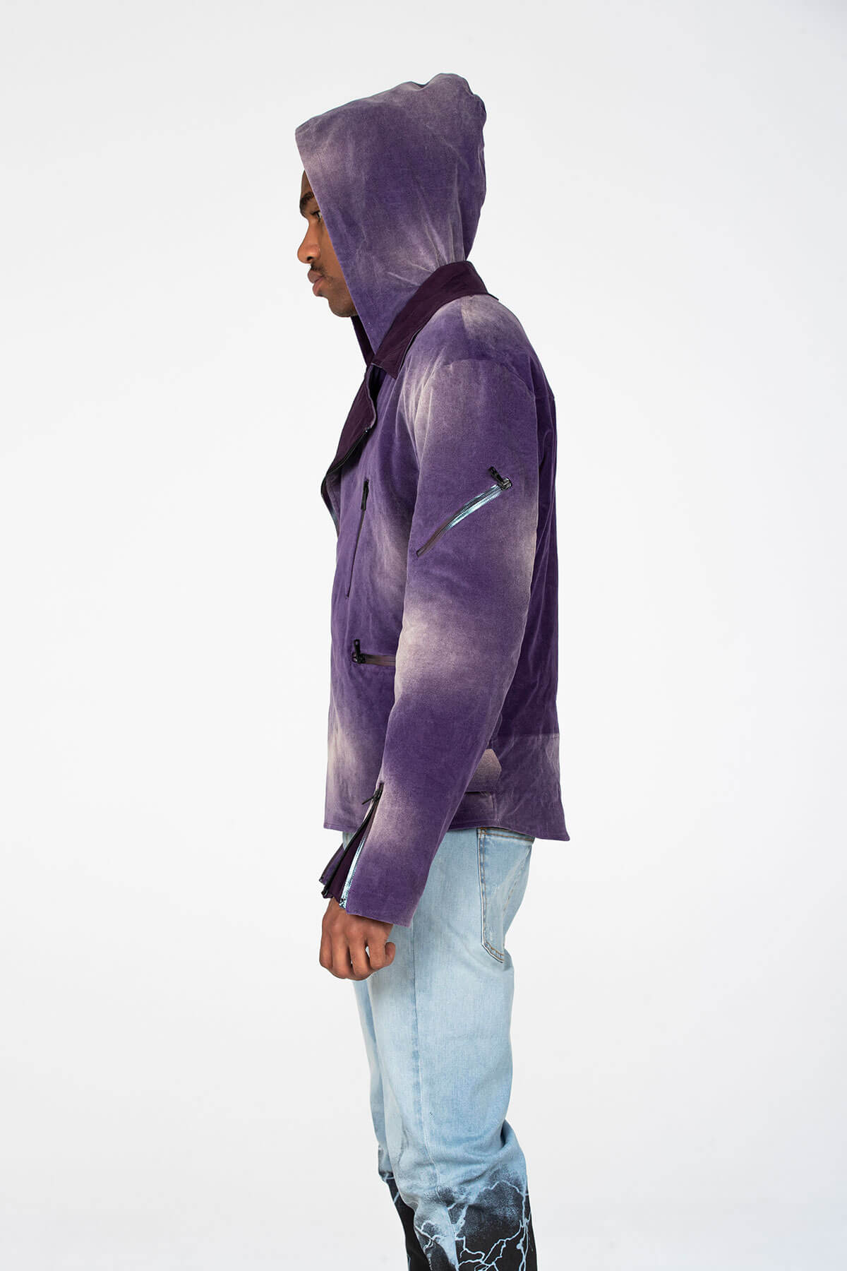 Classic Velvet Biker Jacket