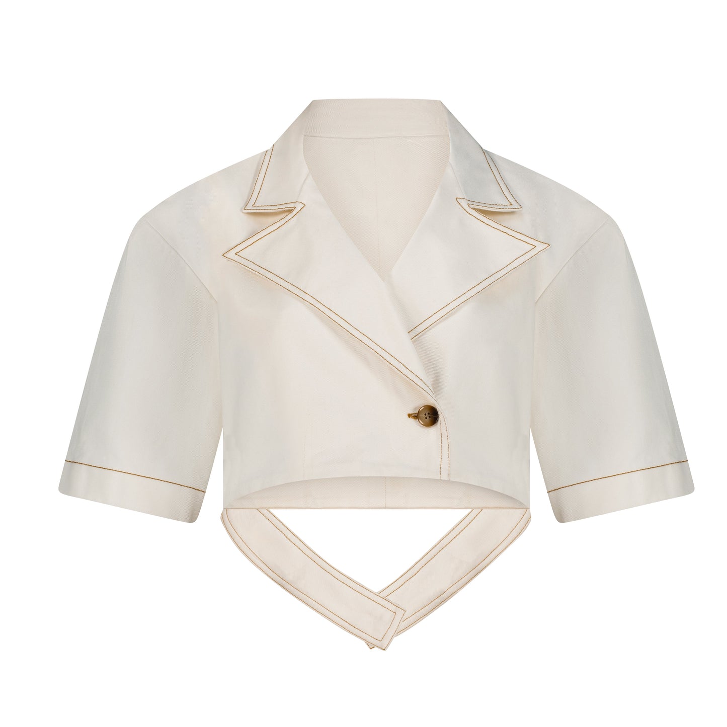 Cropped Blazer White