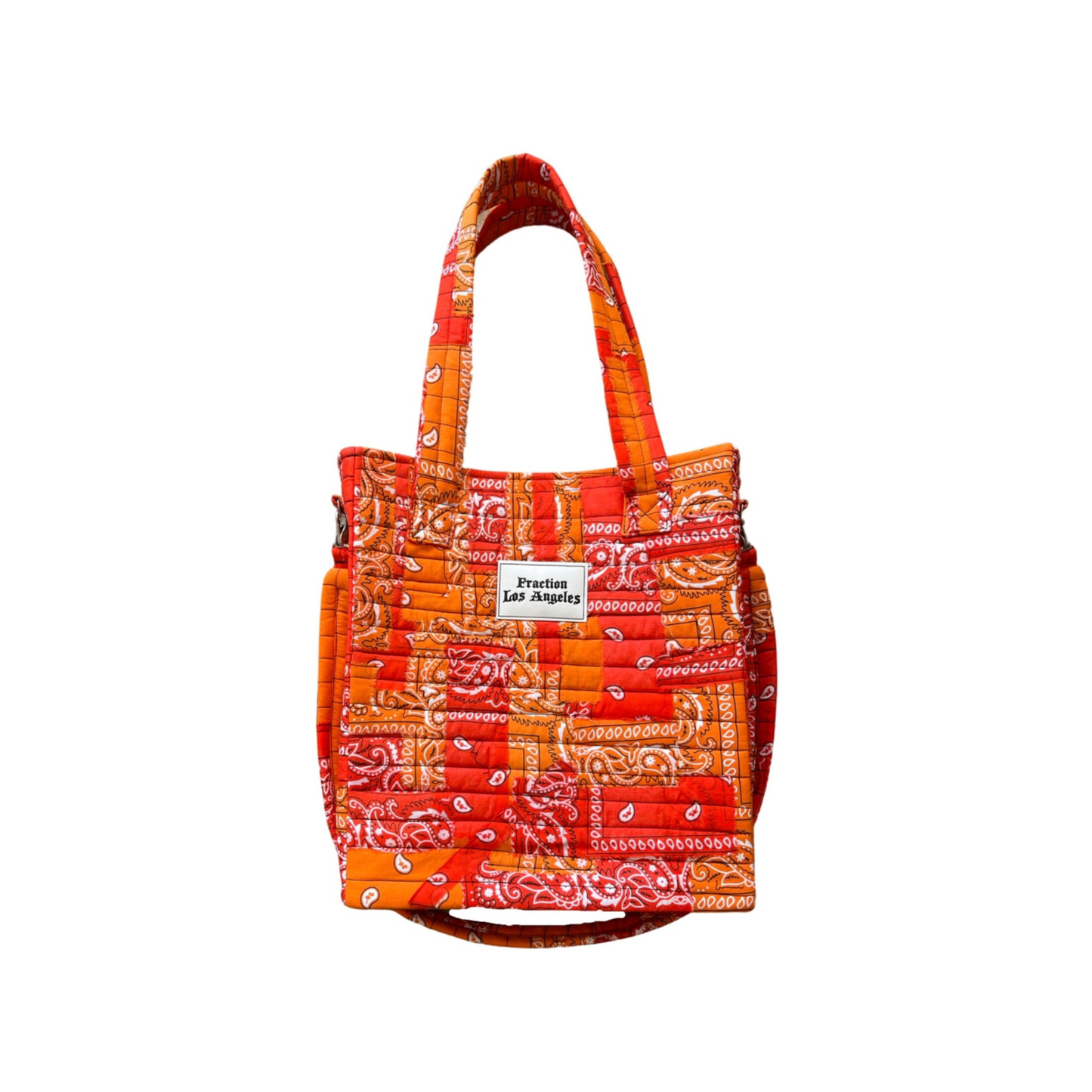 Orange Crush Quilted Patchwork Tote Bag