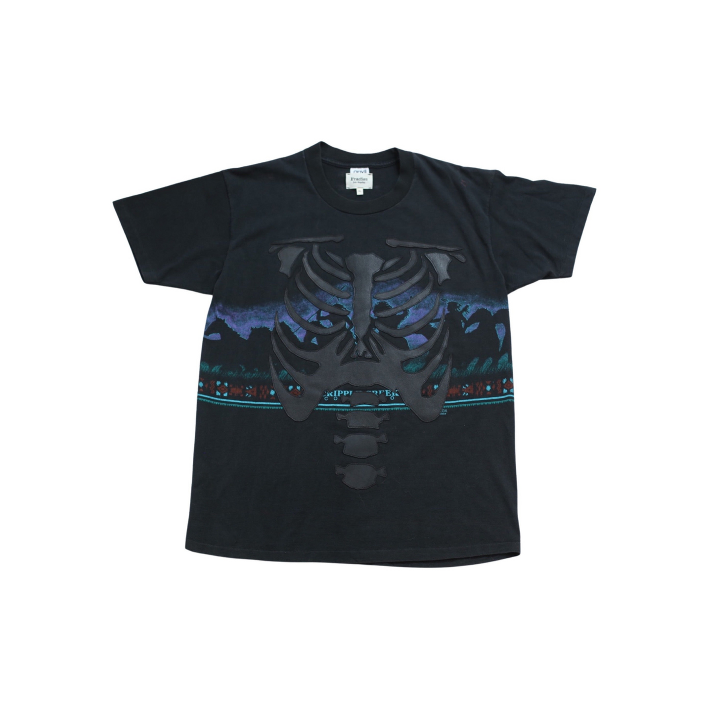 Cripple Creek Vintage T-shirt with Leather Ribcage Appliqué