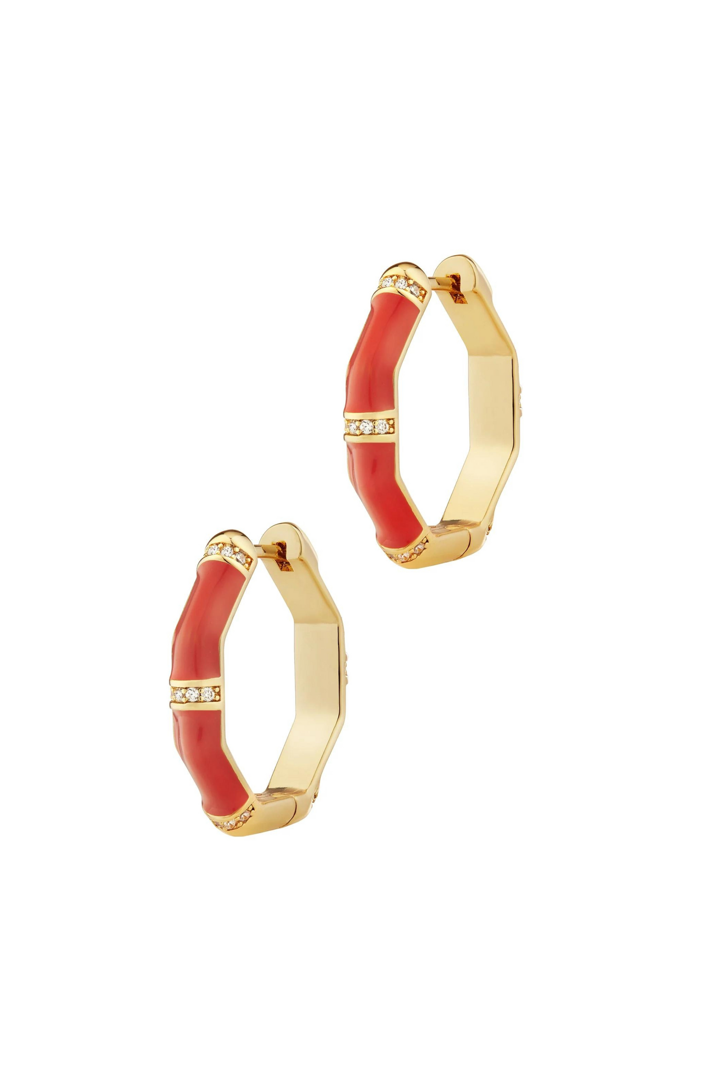 Bamboo Bright Earrings (Red)