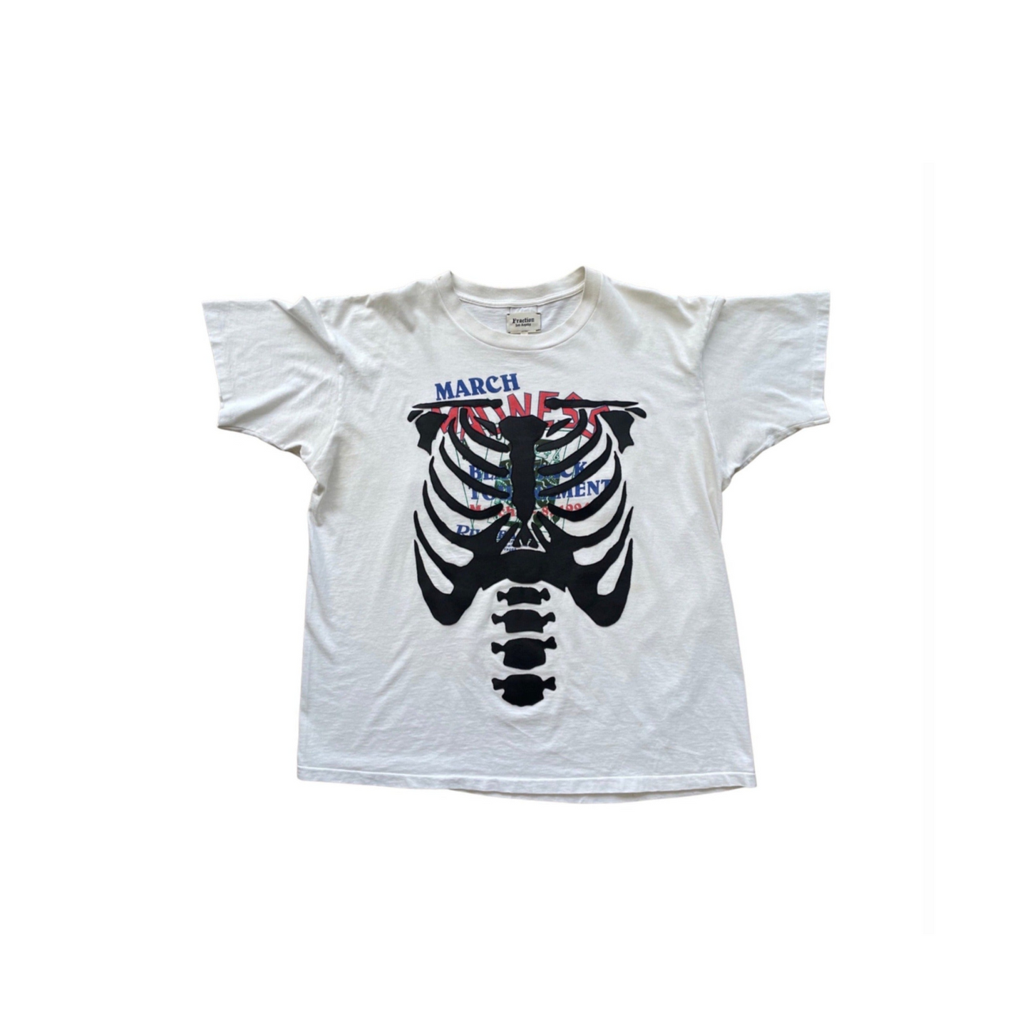 1994 March Madness Vintage T-shirt with Leather Ribcage Appliqué