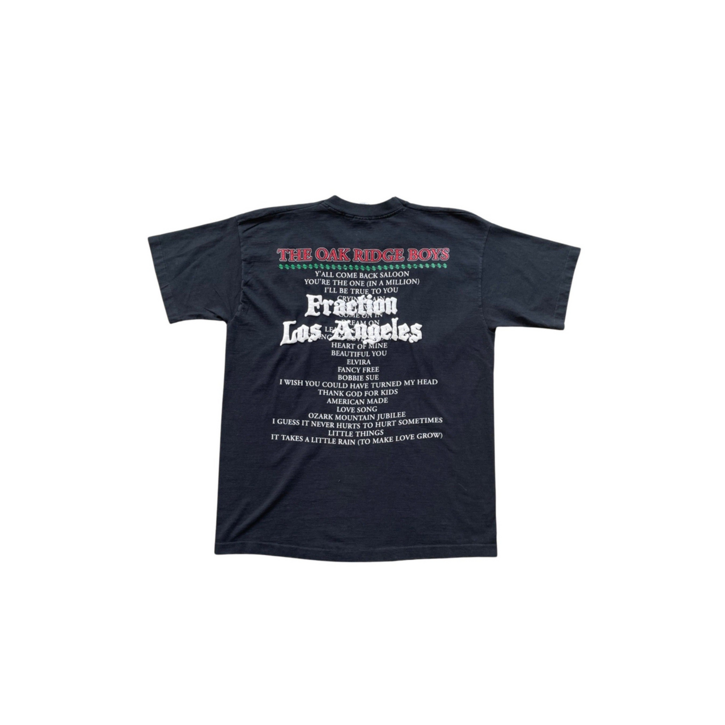 1996 Oak Ridge Boys T-shirt with Leather Ribcage Appliqué