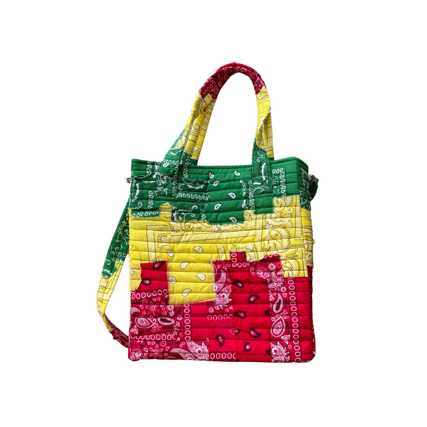 Rasta Quilted Patchwork Tote Bag