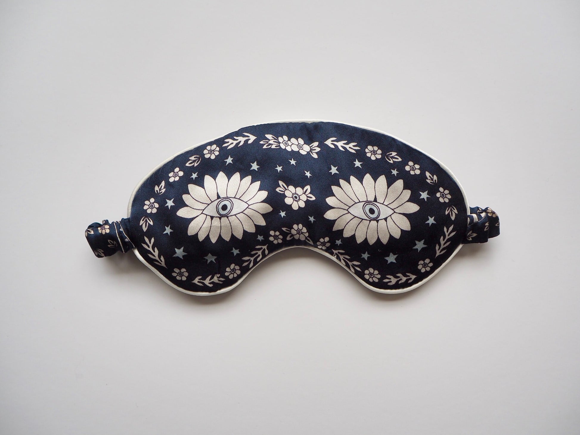 Elara Zodiac Silk Satin Eye Mask & Pouch in Midnight