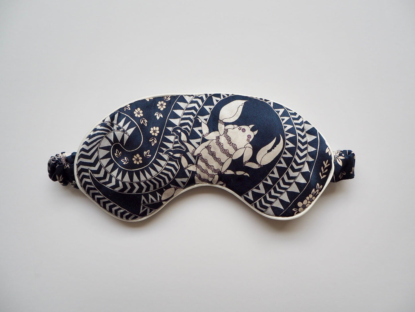 Elara Zodiac Silk Satin Eye Mask & Pouch in Midnight Scorpio