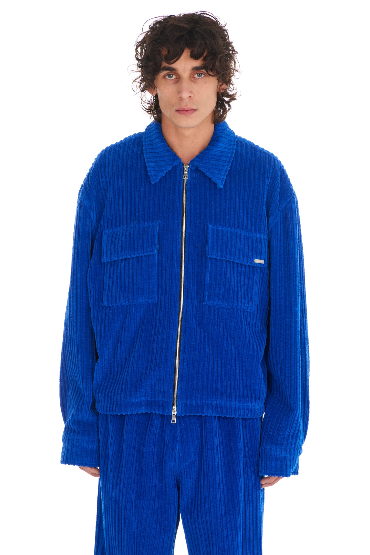 Corduroy L/S Boxy Zip Up