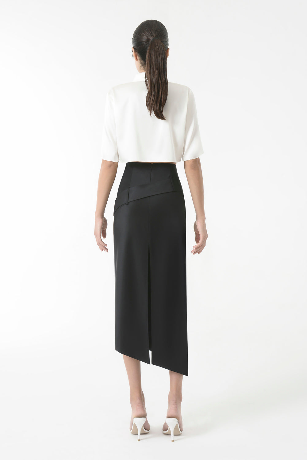 Diagonal Belt Skirt
