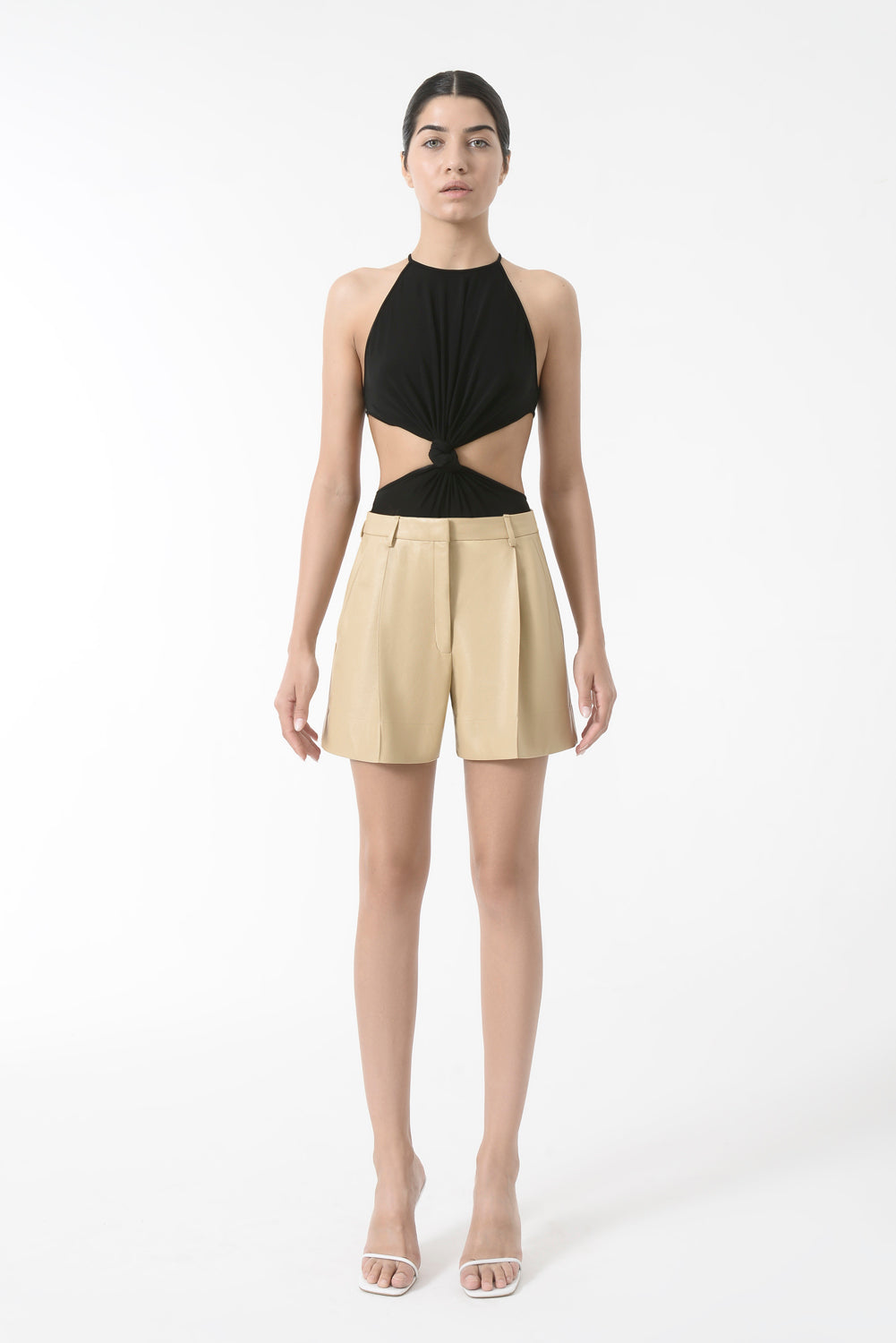 Eco Leather Crop Shorts