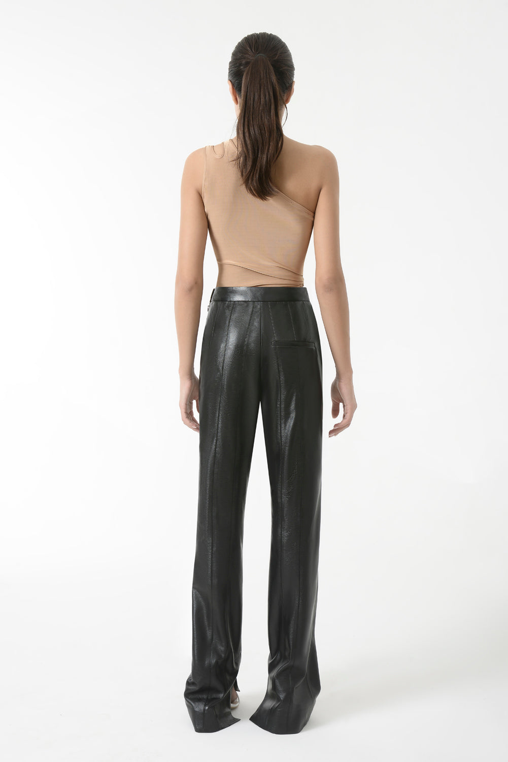 Eco Leather Double Stitched Pants