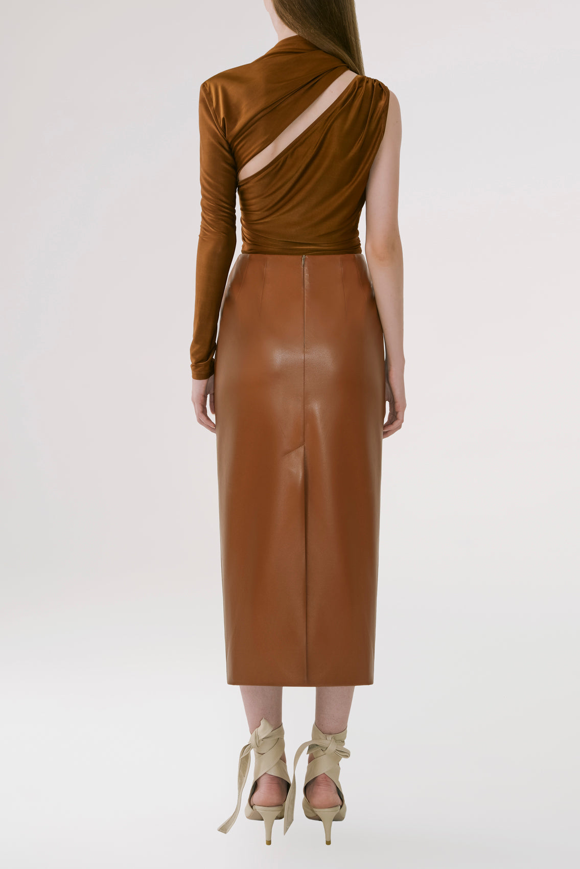 Eco Leather Pencil Skirt