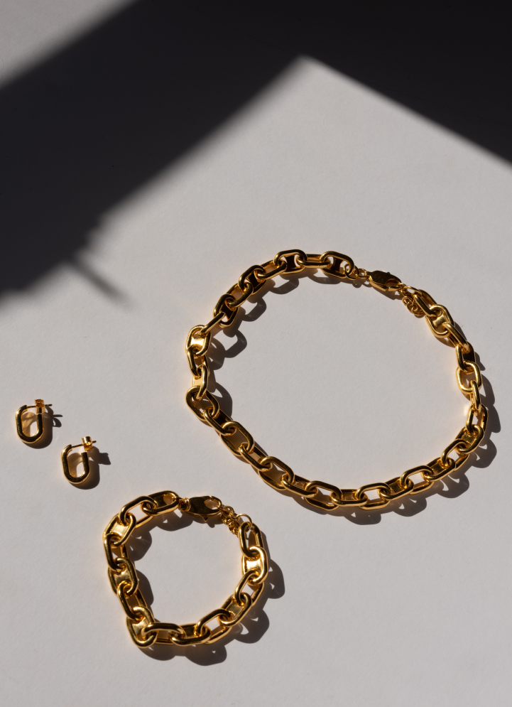Sadie Bracelet  - 18k Gold Plated Link Bracelet